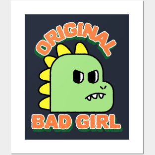 Original Bad Girl Cute Dino Posters and Art